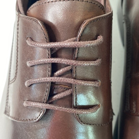 Zanzara Gauguin Cap Toe Oxford Brown Leather Lace Up Low Top Dress Shoe - Picture 11 of 16